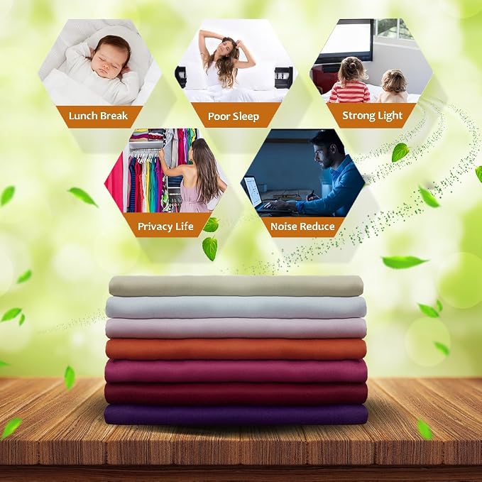 NICETOWN Room Darkening Draperies Curtains Panels, Window Treatment Thermal - Image 7
