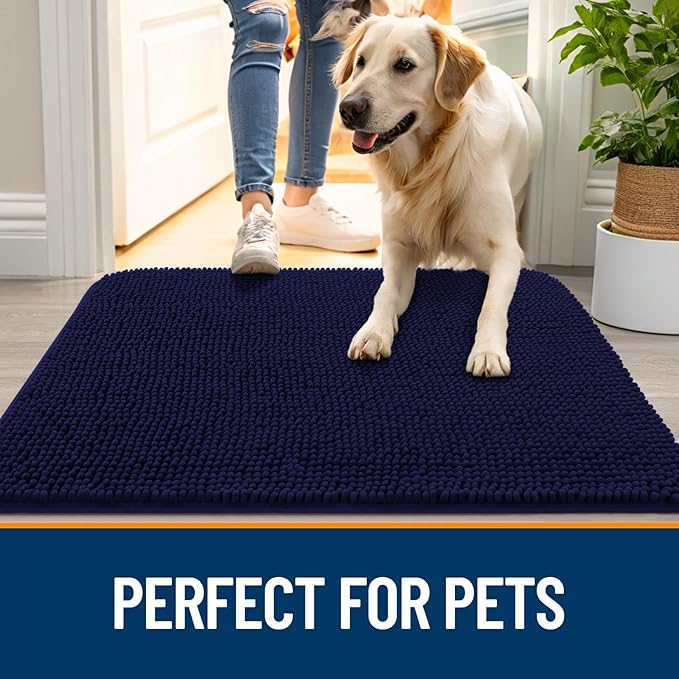 OLANLY Dog Door Mat for Muddy Paws 40x24, Absorbs Moisture and Dirt, Absorbent - Image 6