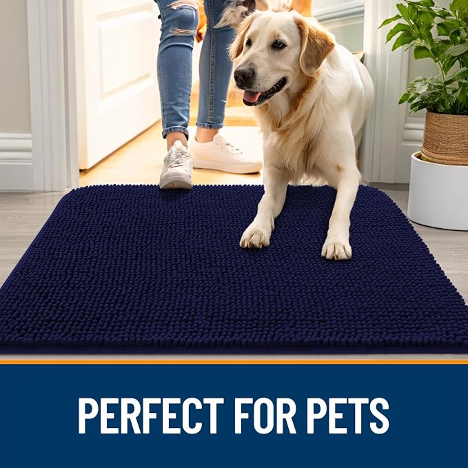 OLANLY Dog Door Mat for Muddy Paws 40x32, Absorbs Moisture and Dirt, Absorbent - Image 6
