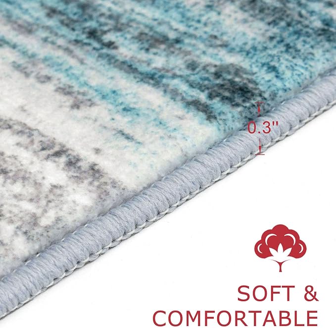 KOZYFLY Runner Rug 3x10 Modern Ombre Runners - Image 2