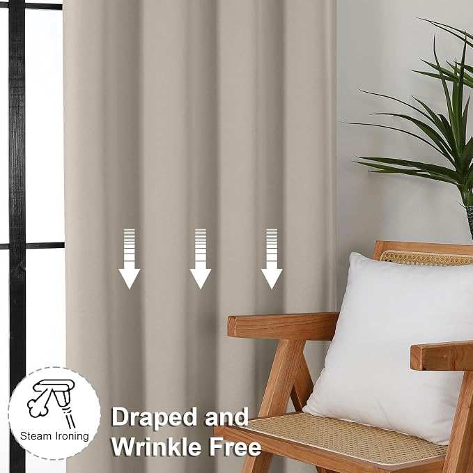 Simplebrand Ava Stone Short Blackout Curtains - Image 7