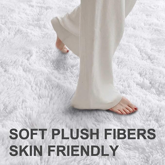 Area Rugs for Living Room, 5x7 Feet Soft Fluffy Shagg Plush Rug High Pile Large - Image 4