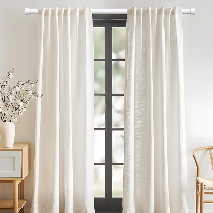 VOIIY White Curtain Rods for Windows 18 to 42 Inch, Size:18''-42'' - Image 2
