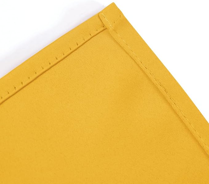 LEMOMO Blackout Curtains 52 x 90 Inch Long Yellow Curtains Set of 2 Panels Room - Image 7