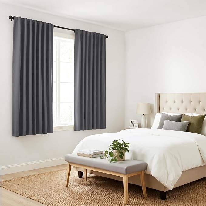 PONY DANCE Short Gray Blackout Drapes - Image 8