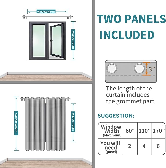 BGment Room Darkening Curtains 84 Inches Long - Image 6