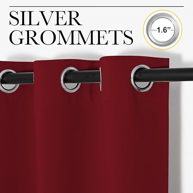 NICETOWN Christmas Window Curtains Blackout Drapes, Thermal Insulated Christmas - Image 3