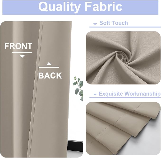 Simplebrand Ava Stone Blackout Curtains - Image 4