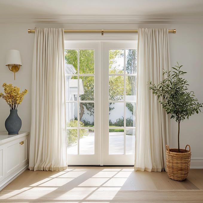 Lootkell 2 Pack Warm Gold Curtain Rods - Image 3