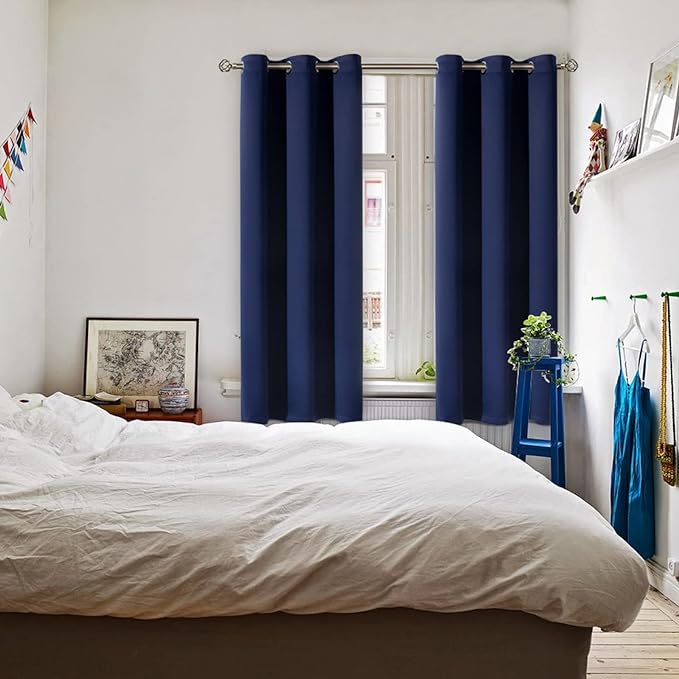 BGment Blackout Curtains for Bedroom 63 Inches Long - Image 2