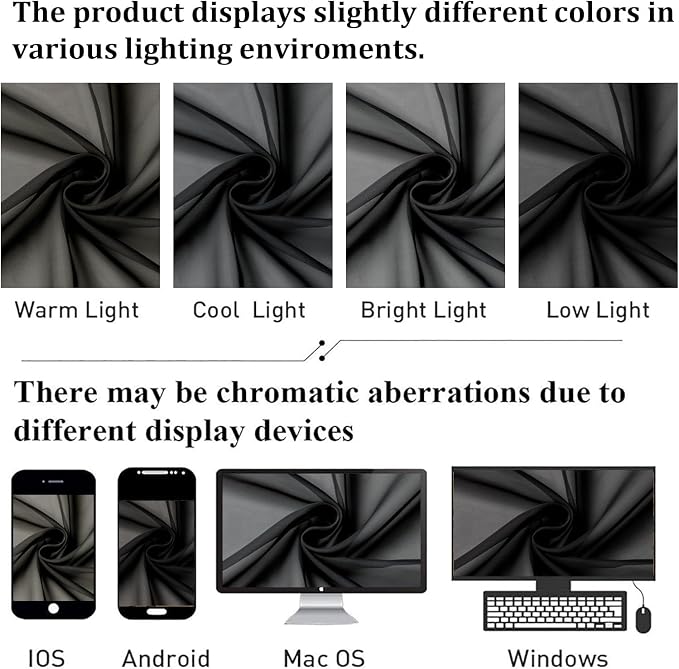 Lecloud Black Sheer Valance for Windows 14 Inch Length 2 Pieces, Light Reducing - Image 5