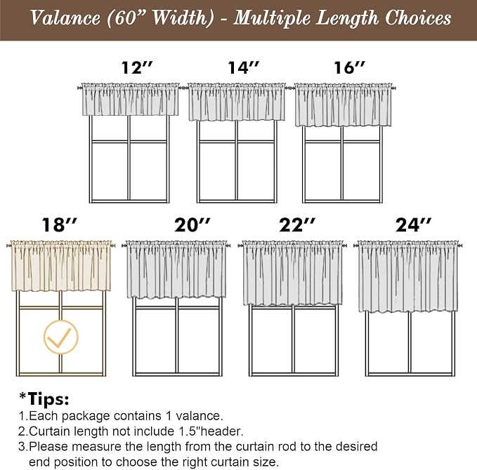 Chyhomenyc Linen Short Curtain Valance - Image 4