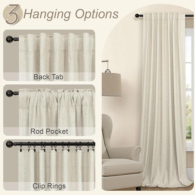 Pitalk Short Black Out Curtains 58 Inch Long - Image 6
