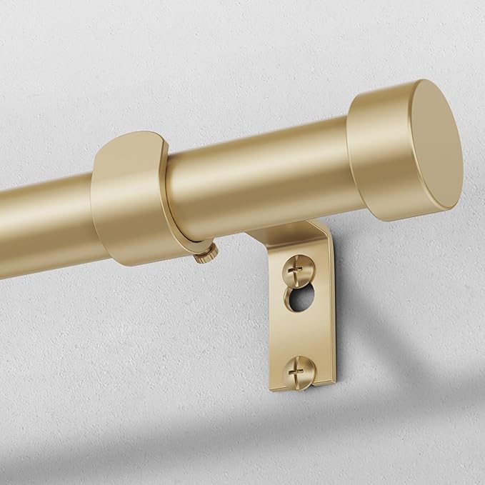 VOIIY Gold Curtain Rods for Windows 72 to 144 Inch, Size:36-144 Inch by VOIIYCurtainRods
