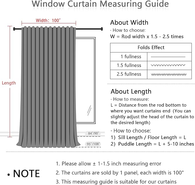 MYSKY HOME Boho Curtains Farmhouse Living Room Curtain Drapes, Light Filtering - Image 6