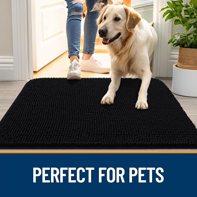 OLANLY Dog Door Mat for Muddy Paws 24x16, Absorbs Moisture and Dirt, Absorbent - Image 6
