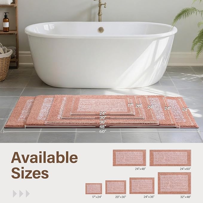 Bathroom Rugs 30x20 Non Slip Washable, Soft Absorbent Quick Dry Mats - Image 6
