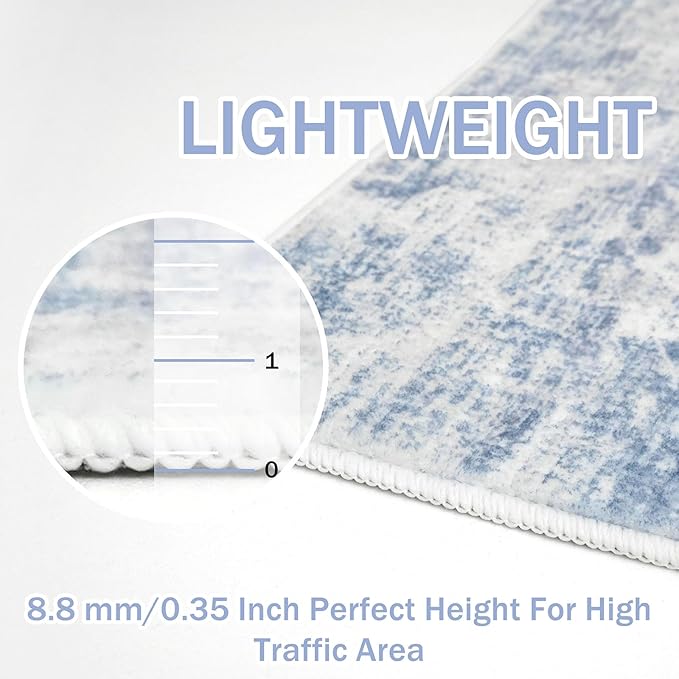 IOHOUZE Abstract Runner Rug 3x8 Ft Washable Runners - Image 5