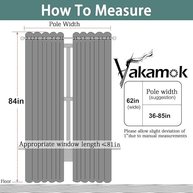 Yakamok 84 Inch Length 100% Blackout Curtains - Image 7