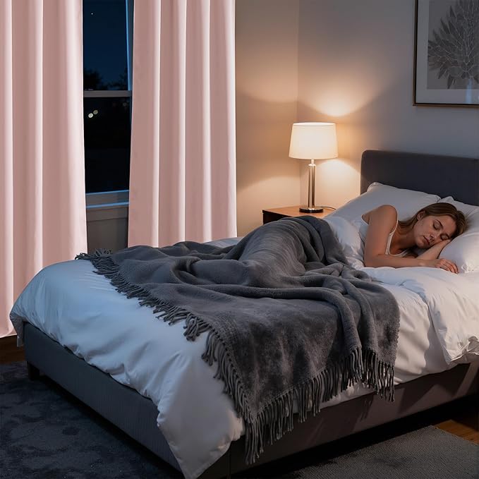 RYB HOME Bedroom Blackout Curtains 84 inches Long, 100% Blackout Thermal - Image 5