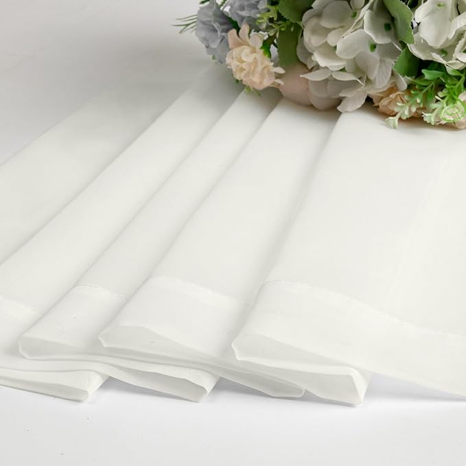 OWENIE Short Sheer Curtains 30 Inches 2 Panels Set, Kitchen Tiers Light - Image 6