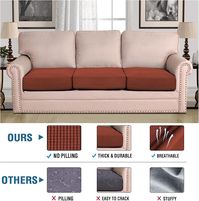 H.VERSAILTEX Super Stretch Individual Seat Cushion Covers - Image 2