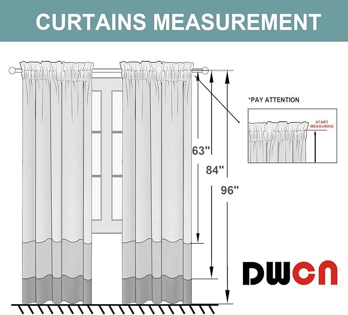 DWCN Blackout Curtains for Bedroom – Rod Pocket Thermal Insulated Noise - Image 8