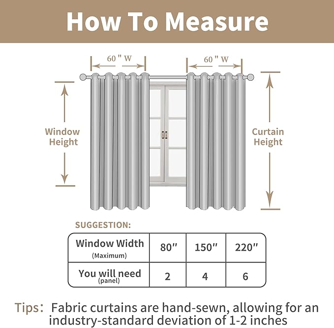 LAMIT Linen Curtains 63 Inch Length - Image 8