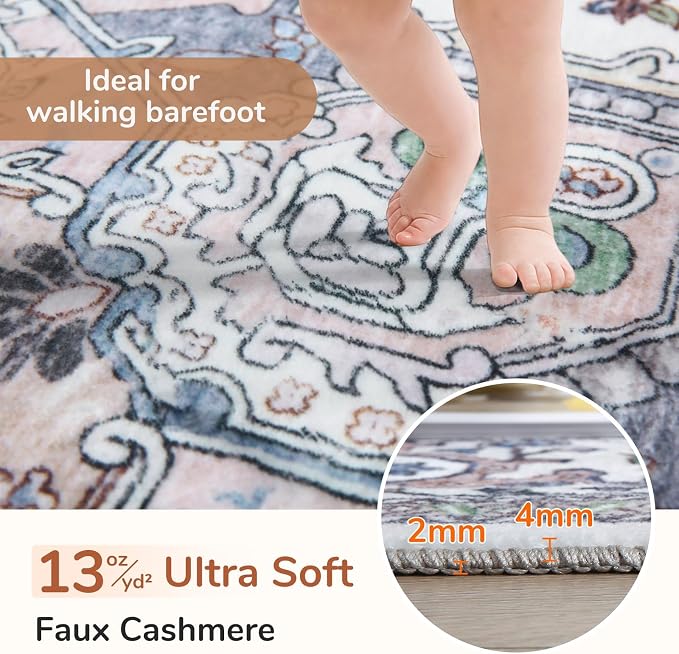 OPPODREAM Soft Round Rug 3ft, Washable Circle Rug 3ft - Image 2