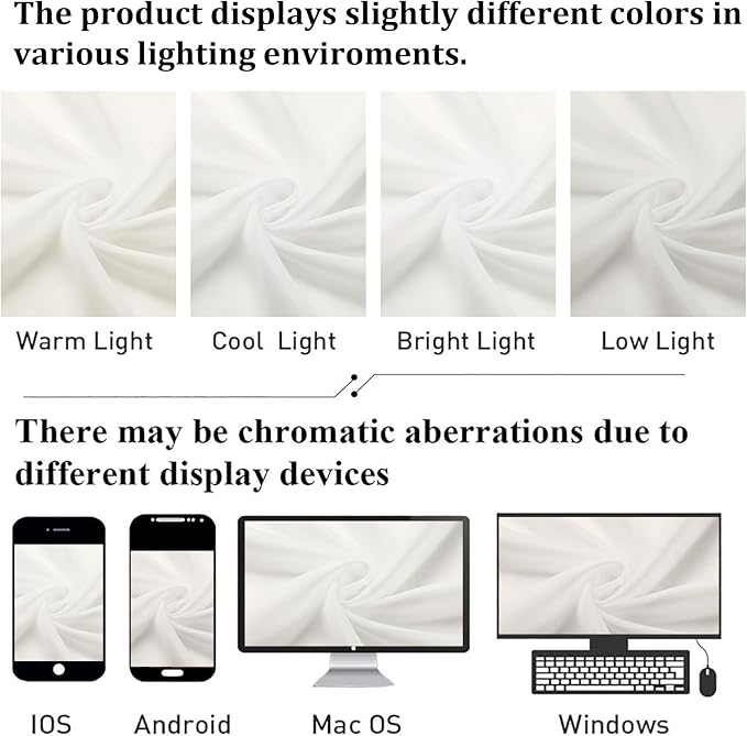 Lecloud Short Sheer Curtains 54 Inches Length 2 Panels, Light Filtering Voile - Image 7