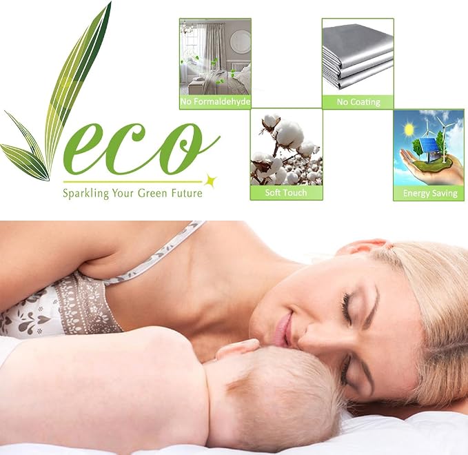 NICETOWN White Blackout Curtains 80 inches Long, 2 Pieces, Full Light Blocking - Image 7