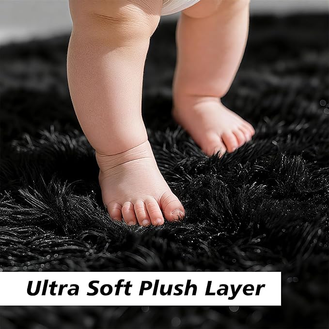 6x9 Fluffy Area Rug for Living Room, Shag Area Rugs for Bedroom - Image 3