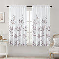 HOMEIDEAS Non-See-Through Dry Rose and White Privacy Sheer Curtains 52 X 63 by HOMEIDEAS
