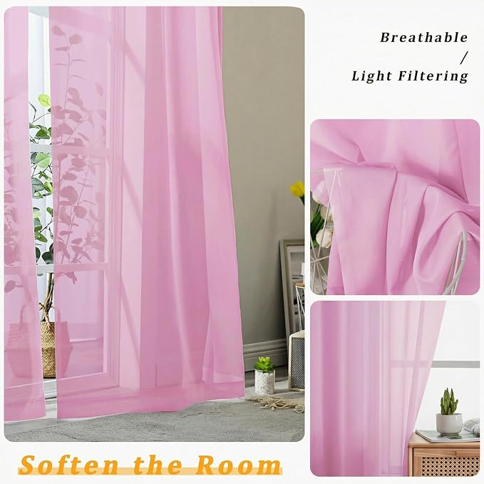 Gwine Sheer Curtains 63 Inch Length - Image 5