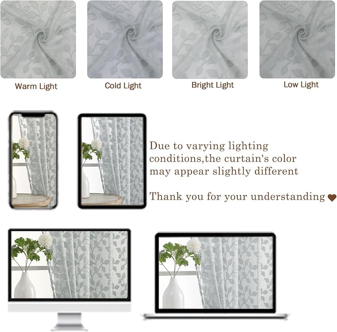 Chyhomenyc Light Grey Sheer Valances - Image 5