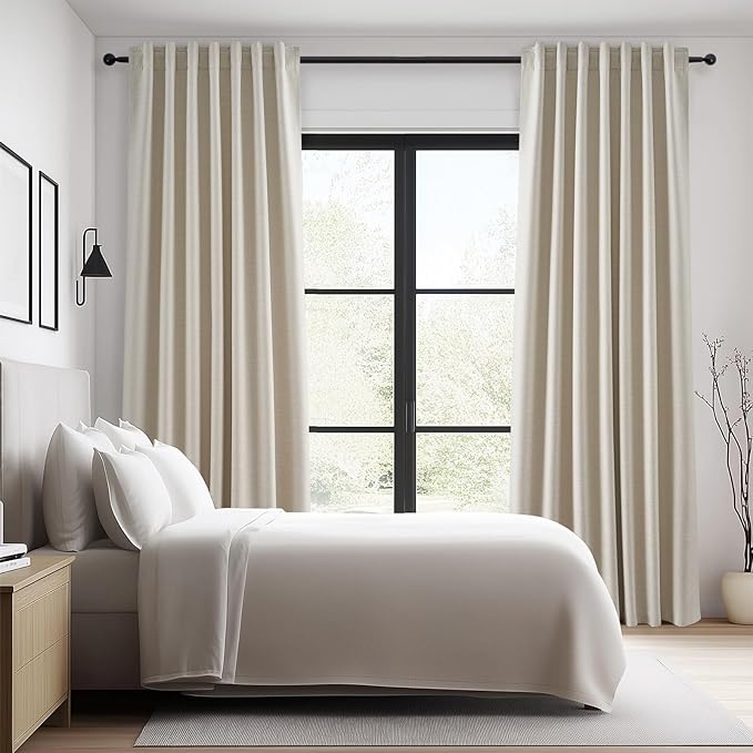 Topfinel Beige 90 Inch Thermal Blackout Curtains - Image 7