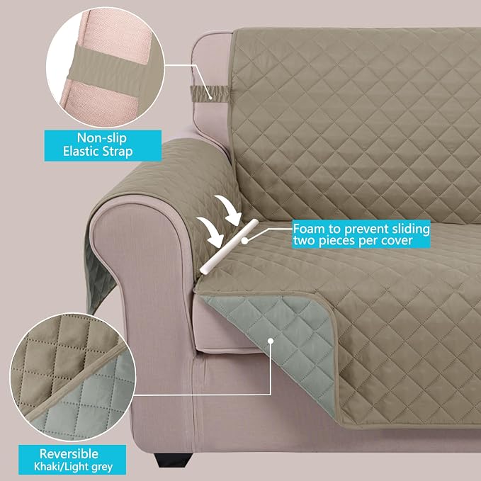 U-NICE HOME Recliner Chair Covers Reversible Chair Cover Pet Covers - Image 4