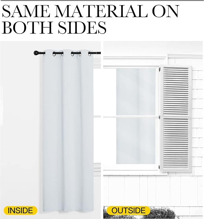 NICETOWN Bedroom Blackout Curtains Panels, 1 Pair, 55 inches by 92 Inch - Image 5