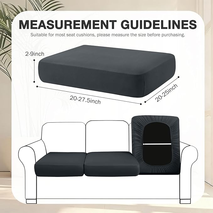 hyha 14Pcs Patio Cushion Covers, Stretch Outdoor Couch Cushion Covers, Washable - Image 2