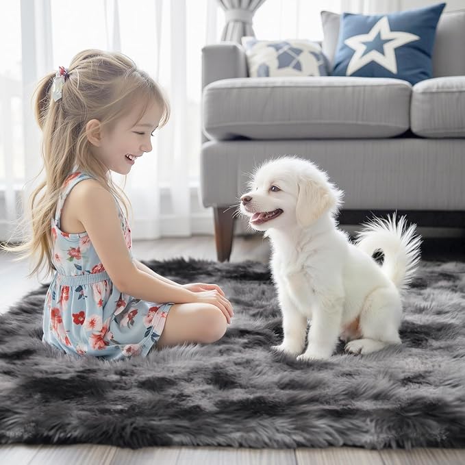 Rugs for Living Room 6x9, Alfombras para Salas Shag Large Plush Soft Area Rug - Image 7