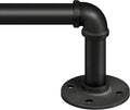 Zeerobee Curtain Rods for Windows 32 to 72, 1 Inch Industrial Wrap Around Black by zeerobee