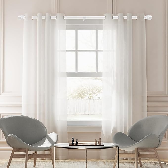 1” Diameter Curtain Rods Itself is 30 to 144 inch 1 Pack Fit 30-142 inch - Image 6