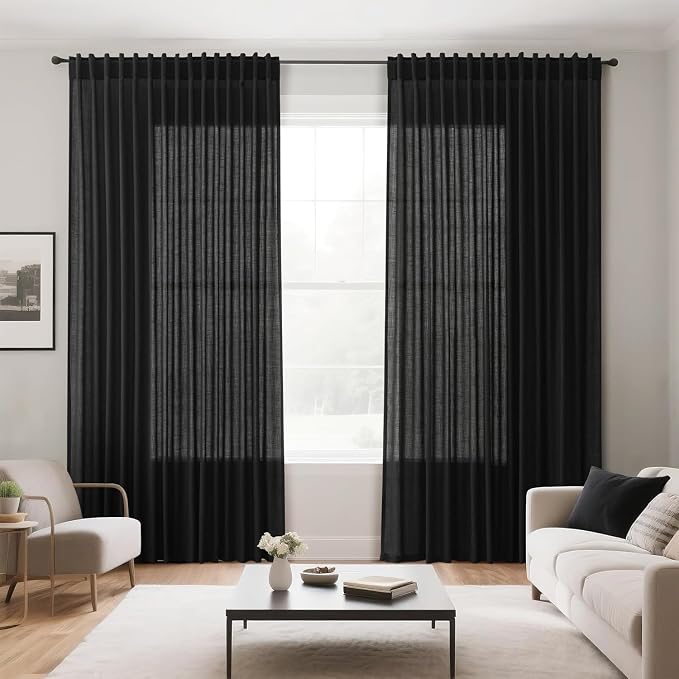 Nanspring 96 Inch Linen Curtains - Image 7