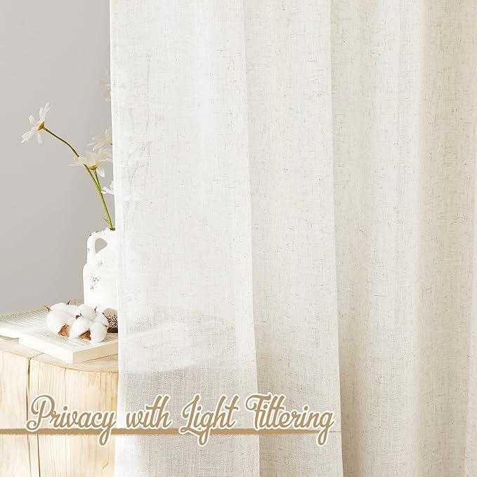 NICETOWN Flax Polyester Linen Curtains - Image 5