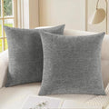 CaliTime Throw Pillow Covers Decorative 16 X 16 Inches Pack of 2 Cozy Chenille by CaliTime