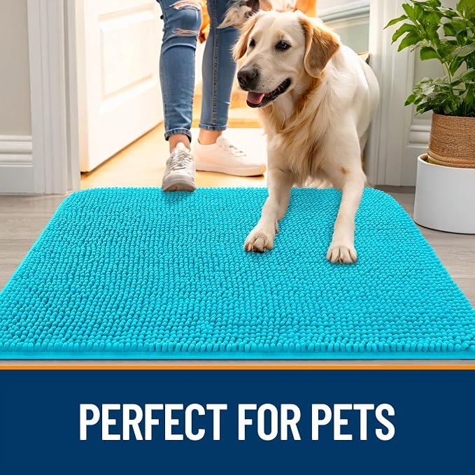 OLANLY Dog Door Mat for Muddy Paws 30x20, Absorbs Moisture and Dirt, Absorbent - Image 6