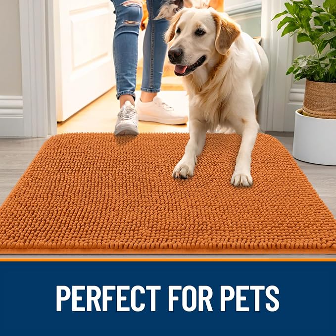 OLANLY Dog Door Mat for Muddy Paws 47x24, Absorbs Moisture and Dirt, Absorbent - Image 6