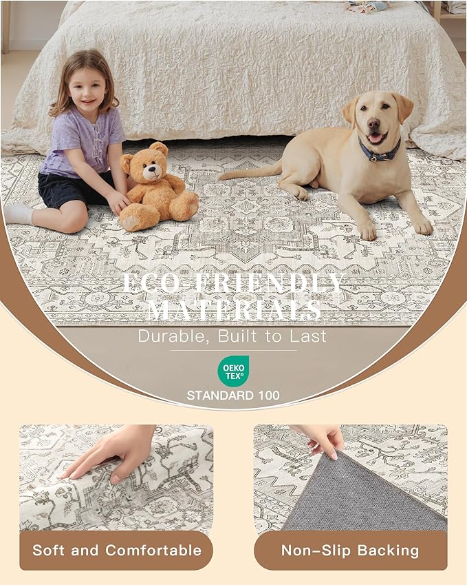 Madane 4x12 Wide Hallway Runners: Washable 12ft Runner Rug - Image 5
