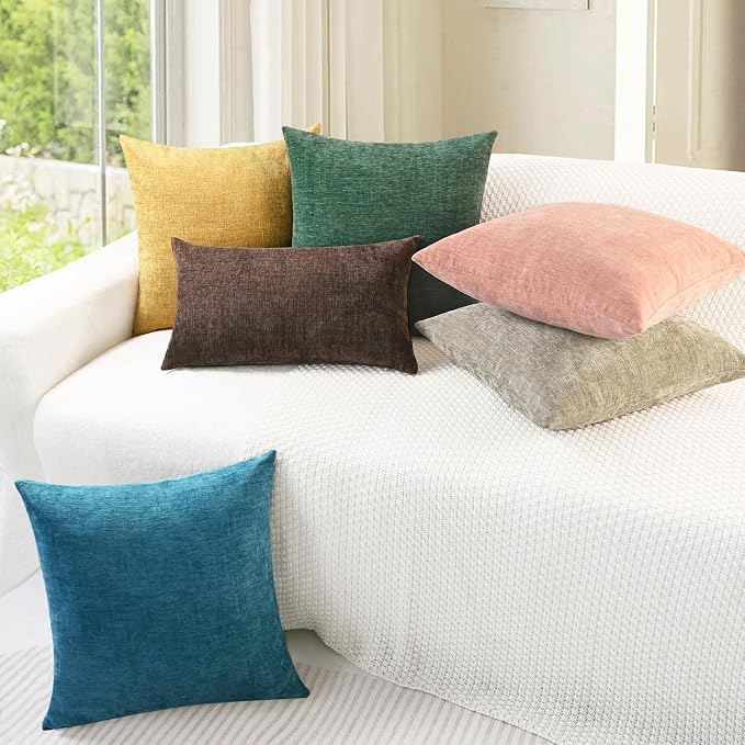 CaliTime Christmas Throw Pillow Covers Decorative 24 X 24 Inches Pack of 2 Cozy - Image 4