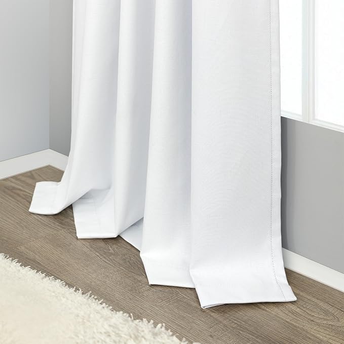 Custom Made Curtains 104 Inches Long 2 Panels Set 100 Percent Blackout Curtain - Image 9